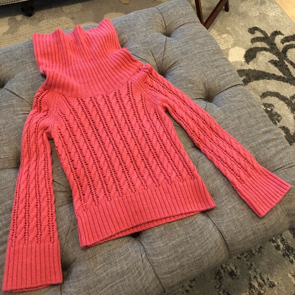 Soft Coral Cowl Neck Sweater - Picture 2 of 5